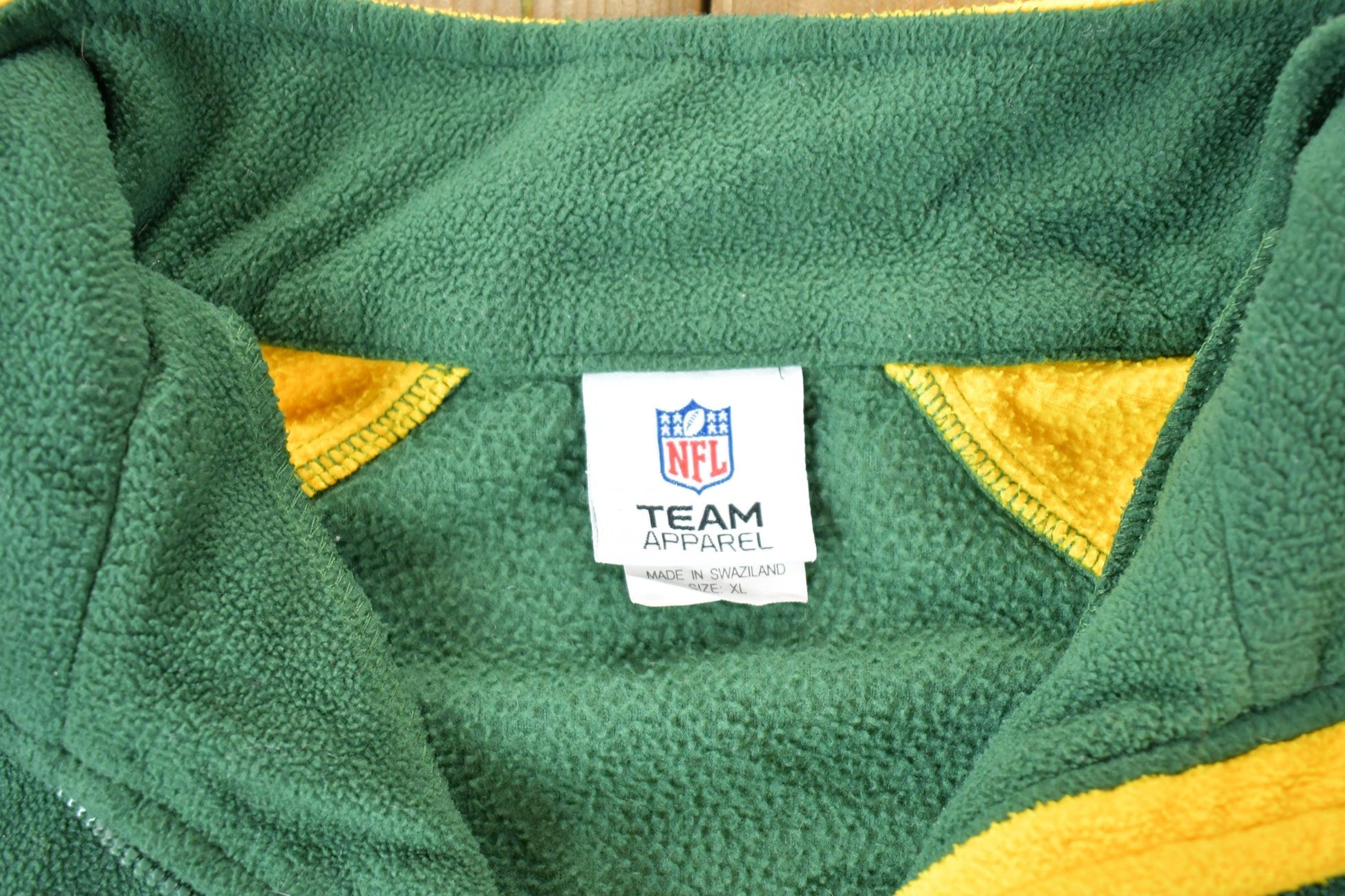 Vintage 1990s Green Bay Packers Quarter Zip Fleece Sweater Men's XL from propervintagecanada