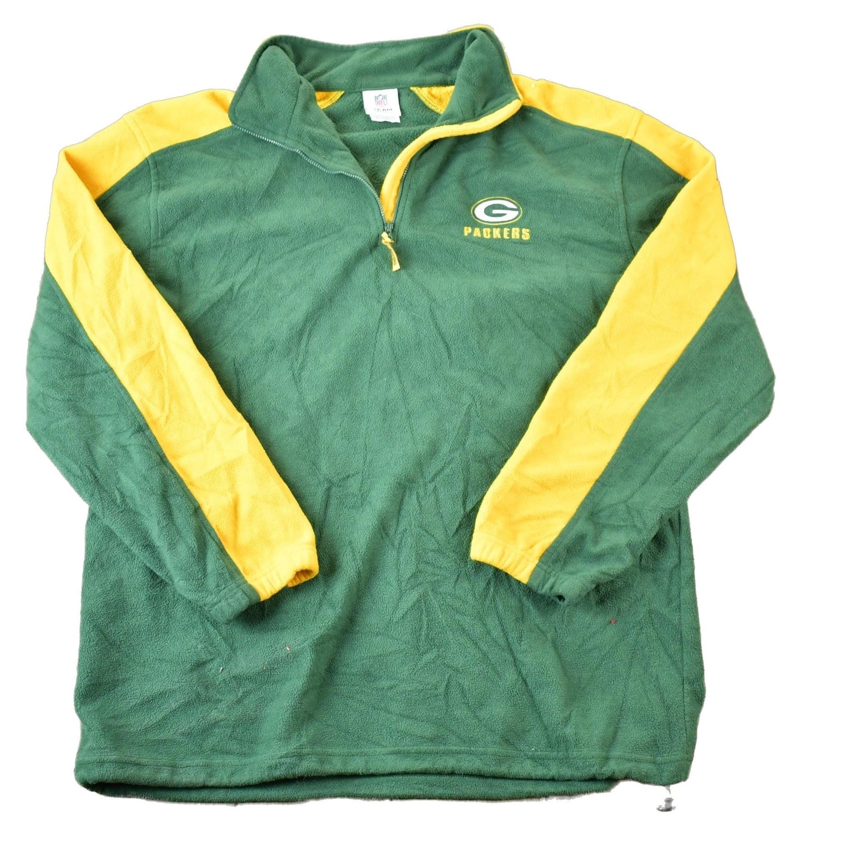 Vintage 1990s Green Bay Packers Quarter Zip Fleece Sweater Men's XL from propervintagecanada