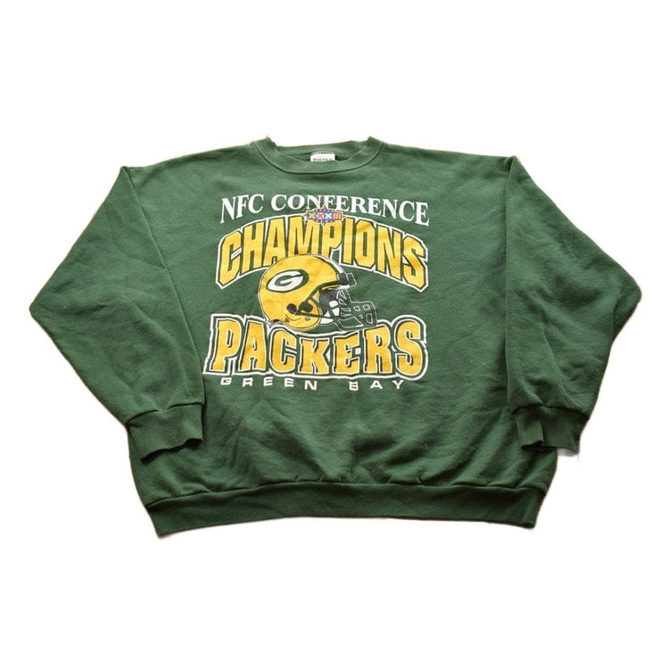 Vintage 1990s Green Bay Packers Super Bowl 32 NFL Crewneck Sweatshirt Men's XL from propervintagecanada
