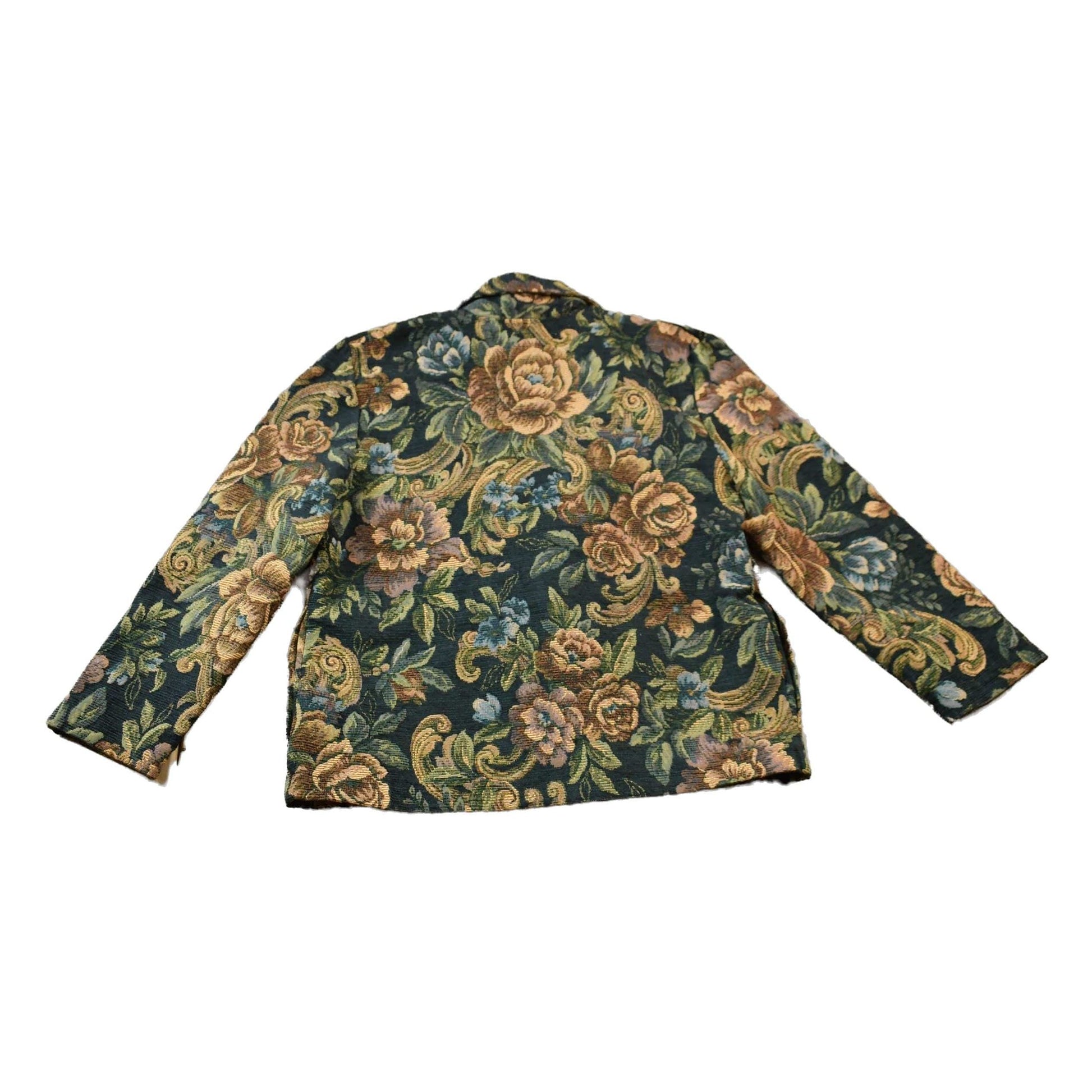 Vintage 1990s Green Mountain Floral Pattern Blazer Jacket Women's Small from propervintagecanada