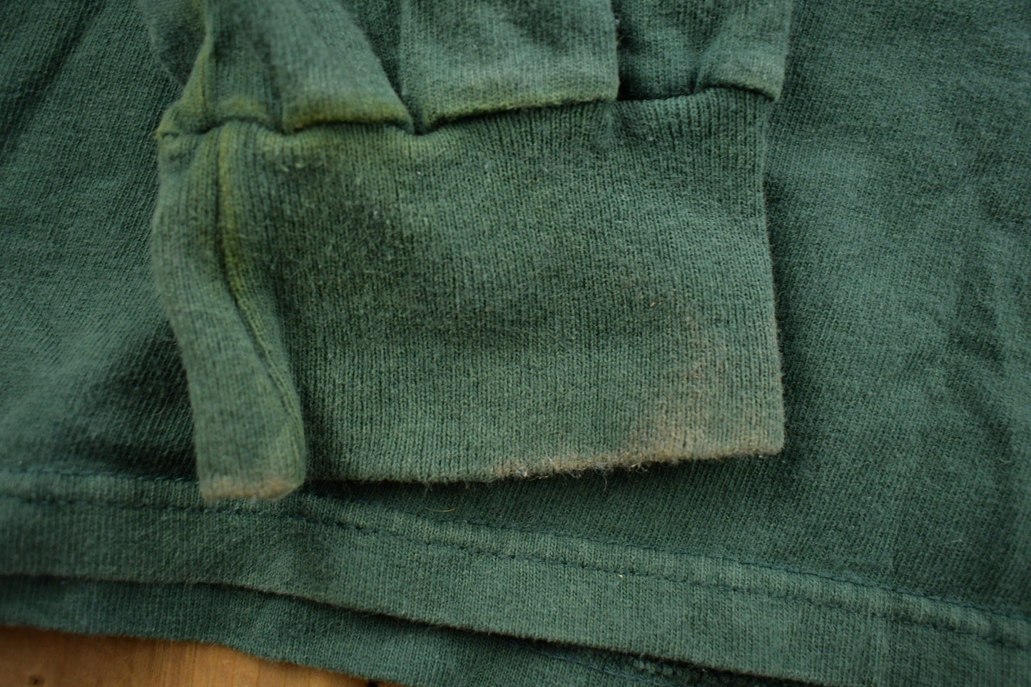 Vintage 1990s Green Quarter Button Champion Sweatshirt Men's XL from propervintagecanada