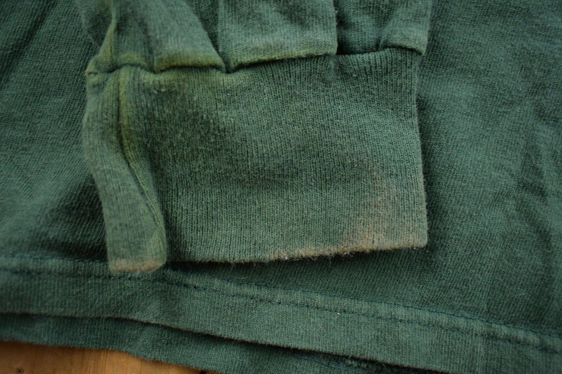 Vintage 1990s Green Quarter Button Champion Sweatshirt Men's XL from propervintagecanada