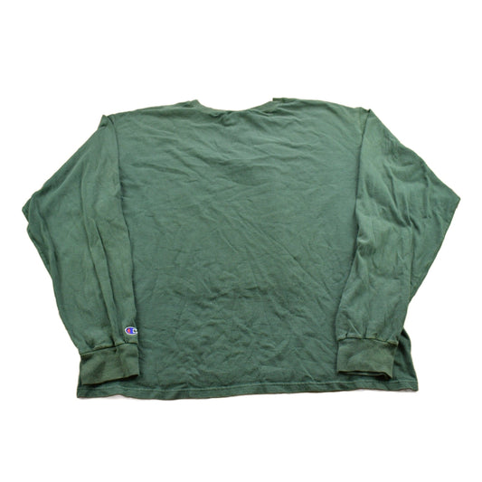 Vintage 1990s Green Quarter Button Champion Sweatshirt Men's XL from propervintagecanada