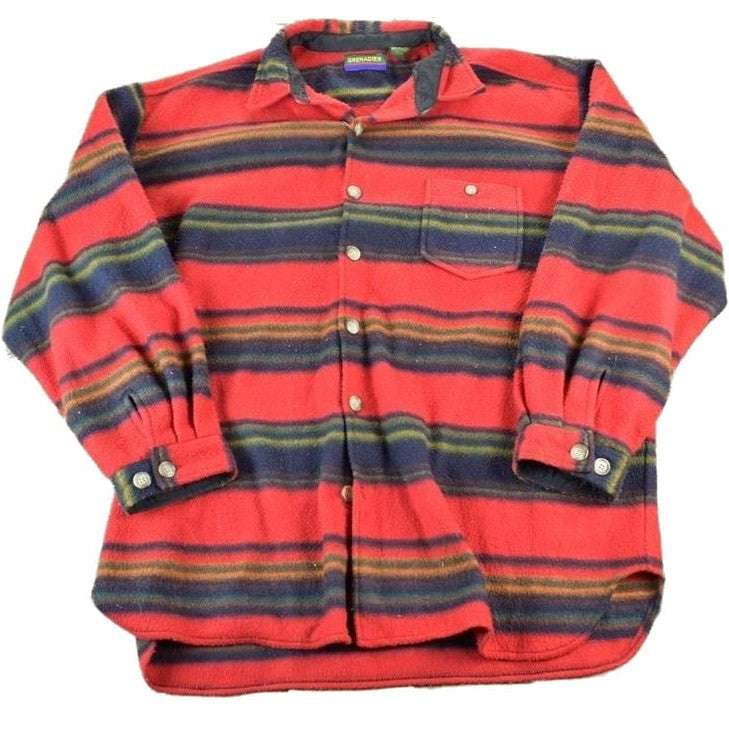 Vintage 1990s Grenadier Fleece Outdoorsman Button Up Sweater Men's 2XL from propervintagecanada