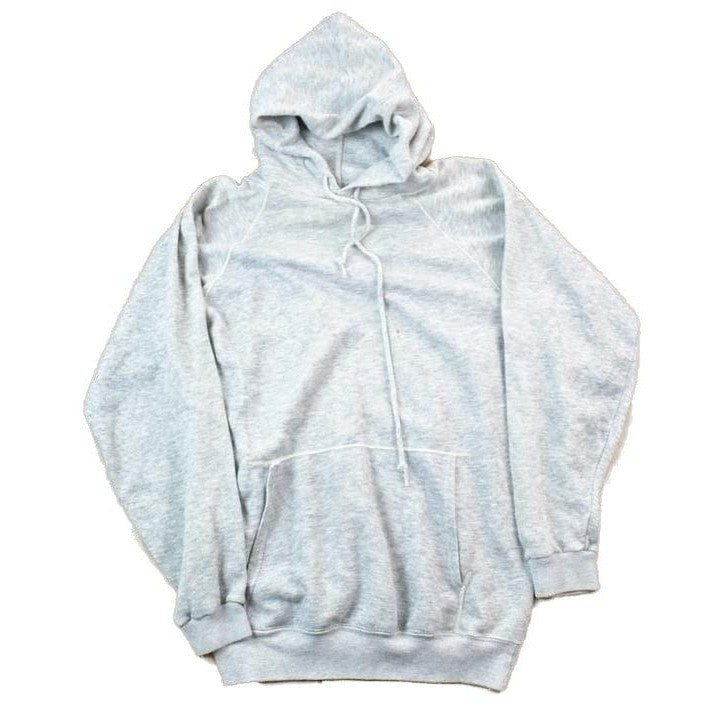 Vintage 1990s Grey Blank Hoodie Men's Small from propervintagecanada