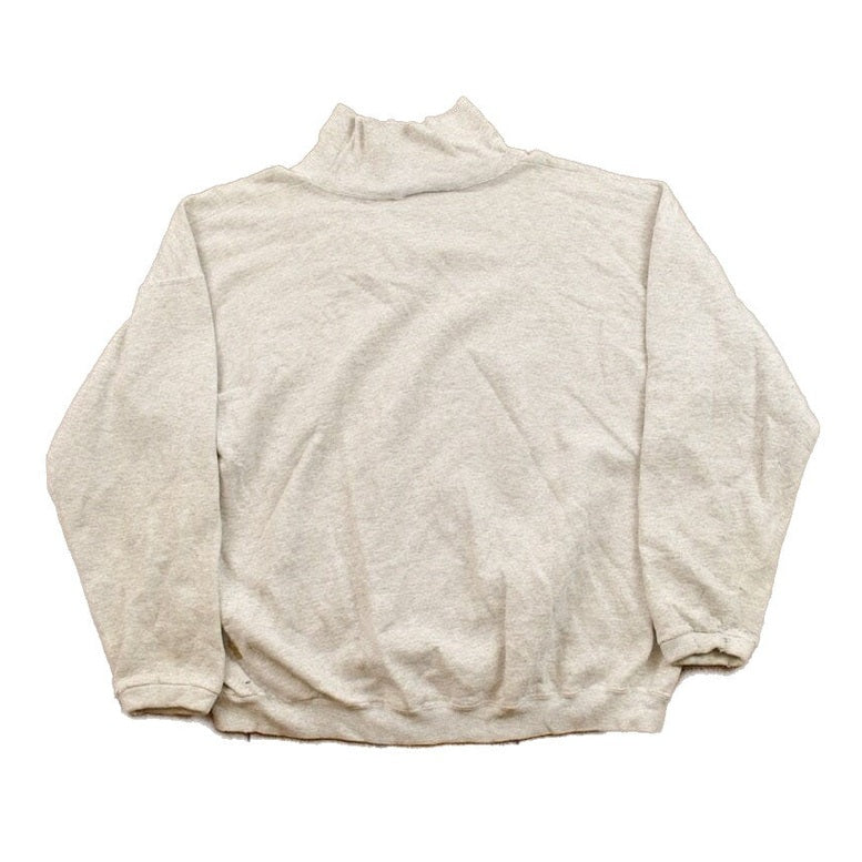 Vintage 1990s Grey Blank Turtleneck Sweatshirt Men's XL from propervintagecanada