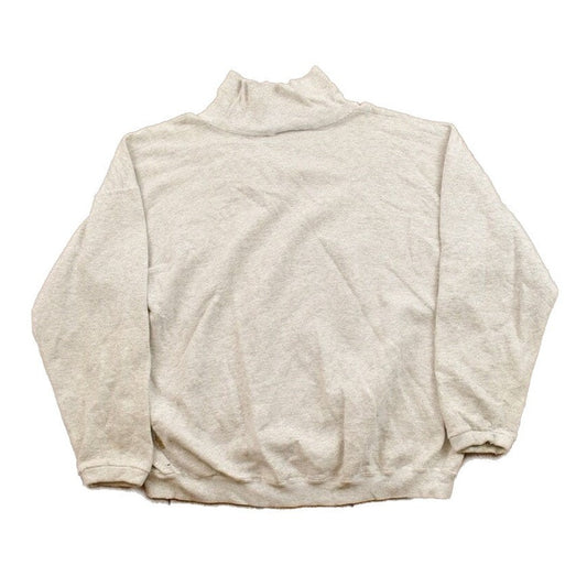 Vintage 1990s Grey Blank Turtleneck Sweatshirt Men's XL from propervintagecanada