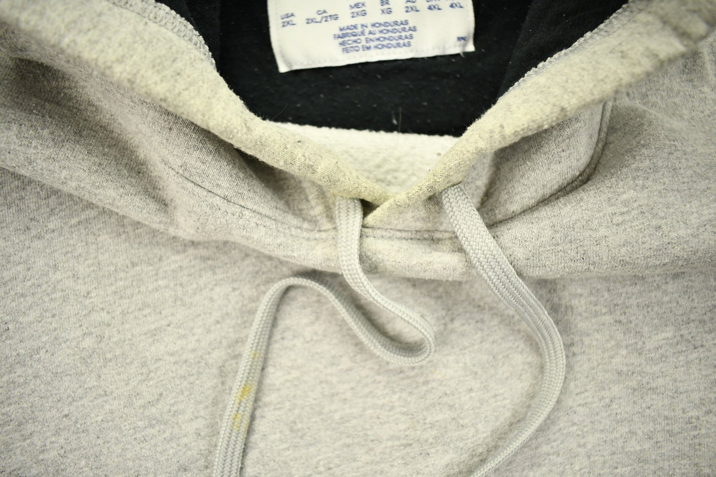 Vintage 1990s Grey Champion Small Logo Hoodie Men's 2XL from propervintagecanada
