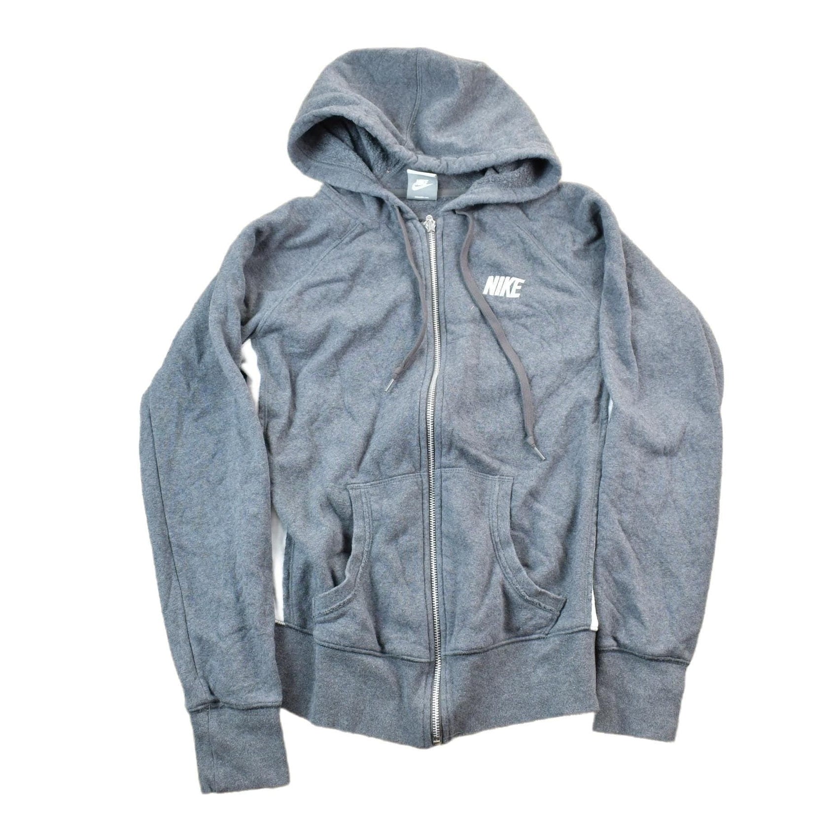 Vintage 1990s Grey Nike Embroidered Hoodie Women's S from propervintagecanada