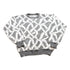 Vintage 1990s Grey Patterned Knit Crewneck Sweater Men&