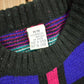 Vintage 1990s Grid Lock Knitted Crewneck Sweater Men's M from propervintagecanada