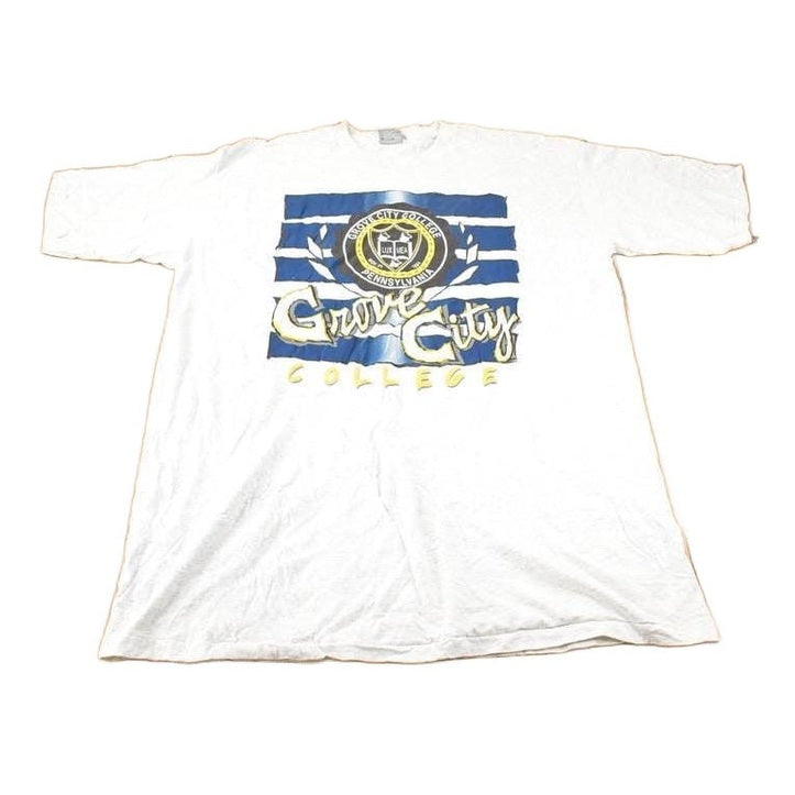 Vintage 1990s Grove City College Pennsylvania Graphic T-Shirt Men's 2XL from propervintagecanada