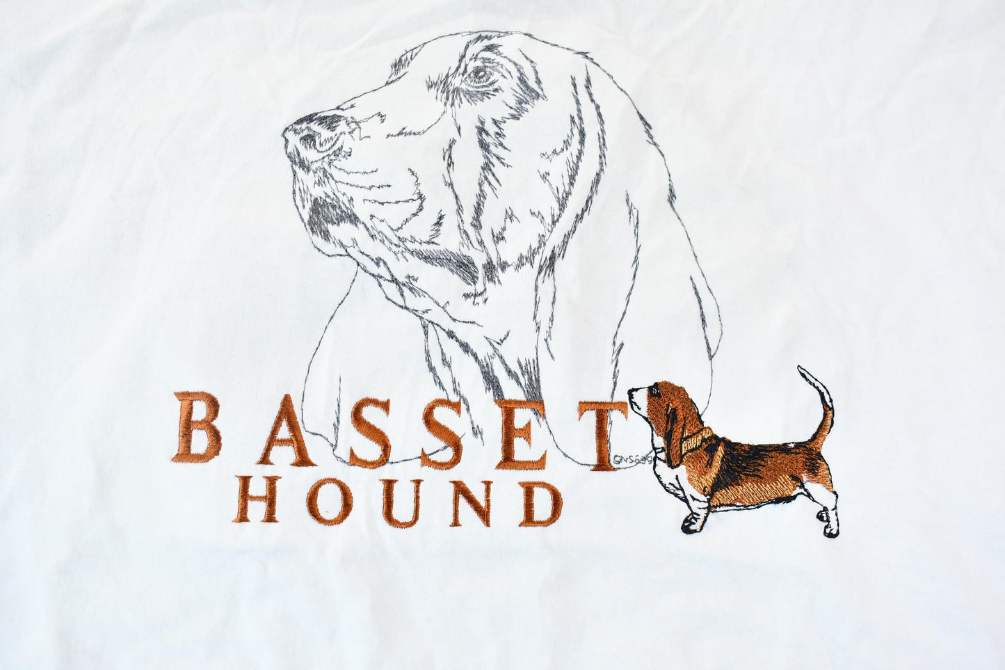 Vintage 1990s GRS Dogs Embroidery and Graphic Single Stitch Basset Hound T-Shirt Men's XL from propervintagecanada