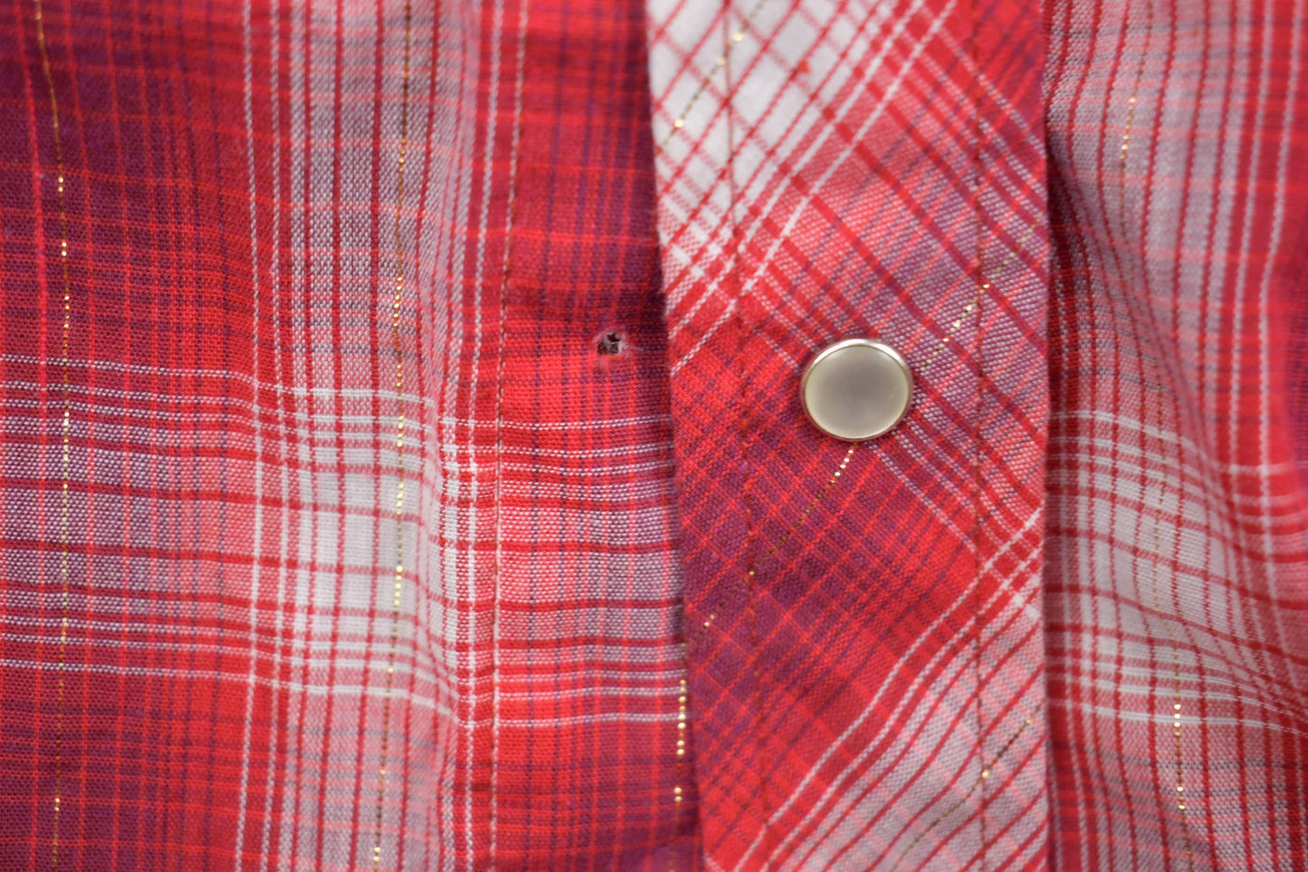 Vintage 1990s GS Sport Western Plaid Button Up Shirt Men's XL from propervintagecanada