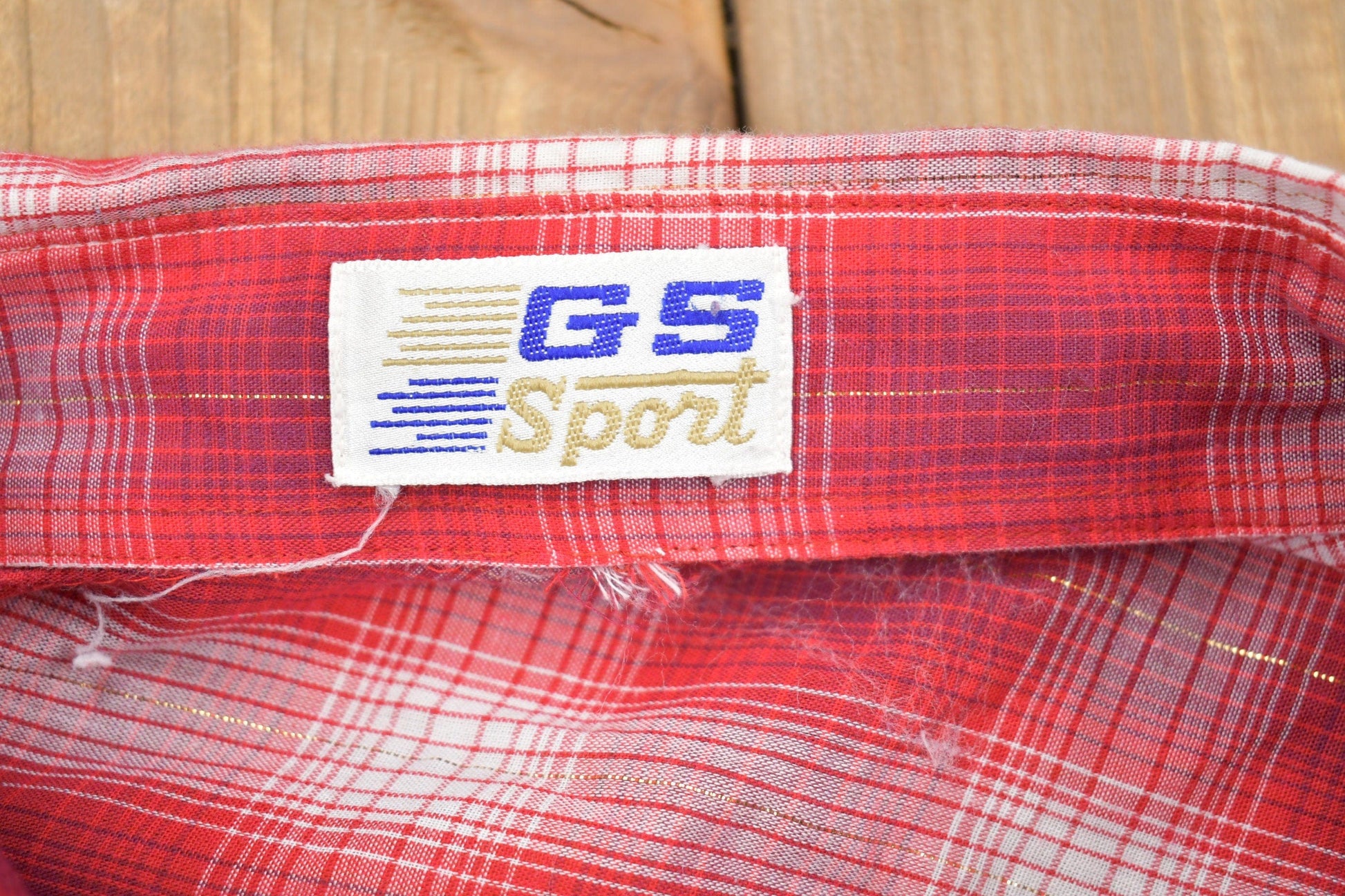 Vintage 1990s GS Sport Western Plaid Button Up Shirt Men's XL from propervintagecanada