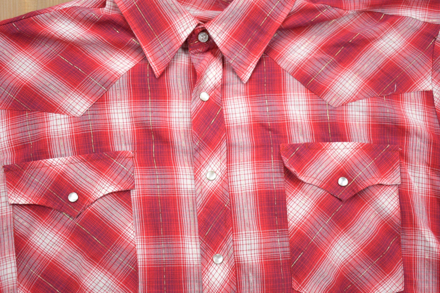 Vintage 1990s GS Sport Western Plaid Button Up Shirt Men's XL from propervintagecanada