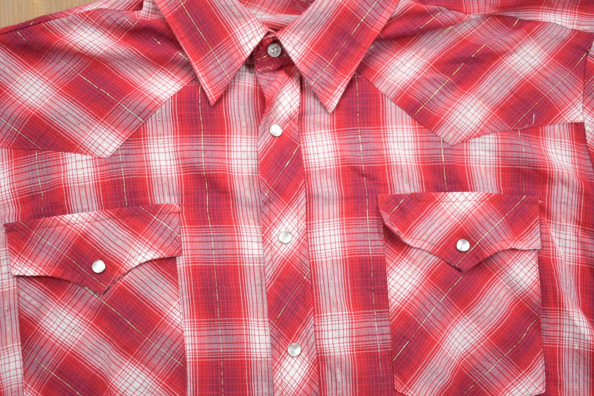 Vintage 1990s GS Sport Western Plaid Button Up Shirt Men's XL from propervintagecanada