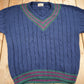 Vintage 1990s Guess Classics V-Neck Knit Colligate Sweater Men's XL from propervintagecanada