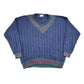 Vintage 1990s Guess Classics V-Neck Knit Colligate Sweater Men's XL from propervintagecanada