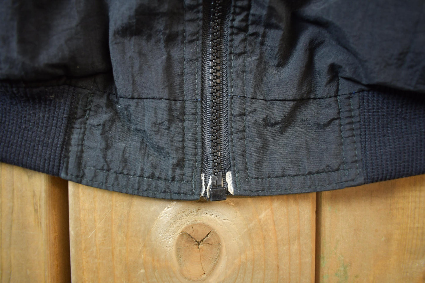 Vintage 1990s Guess USA American Flag Back Logo Bomber Jacket from propervintagecanada