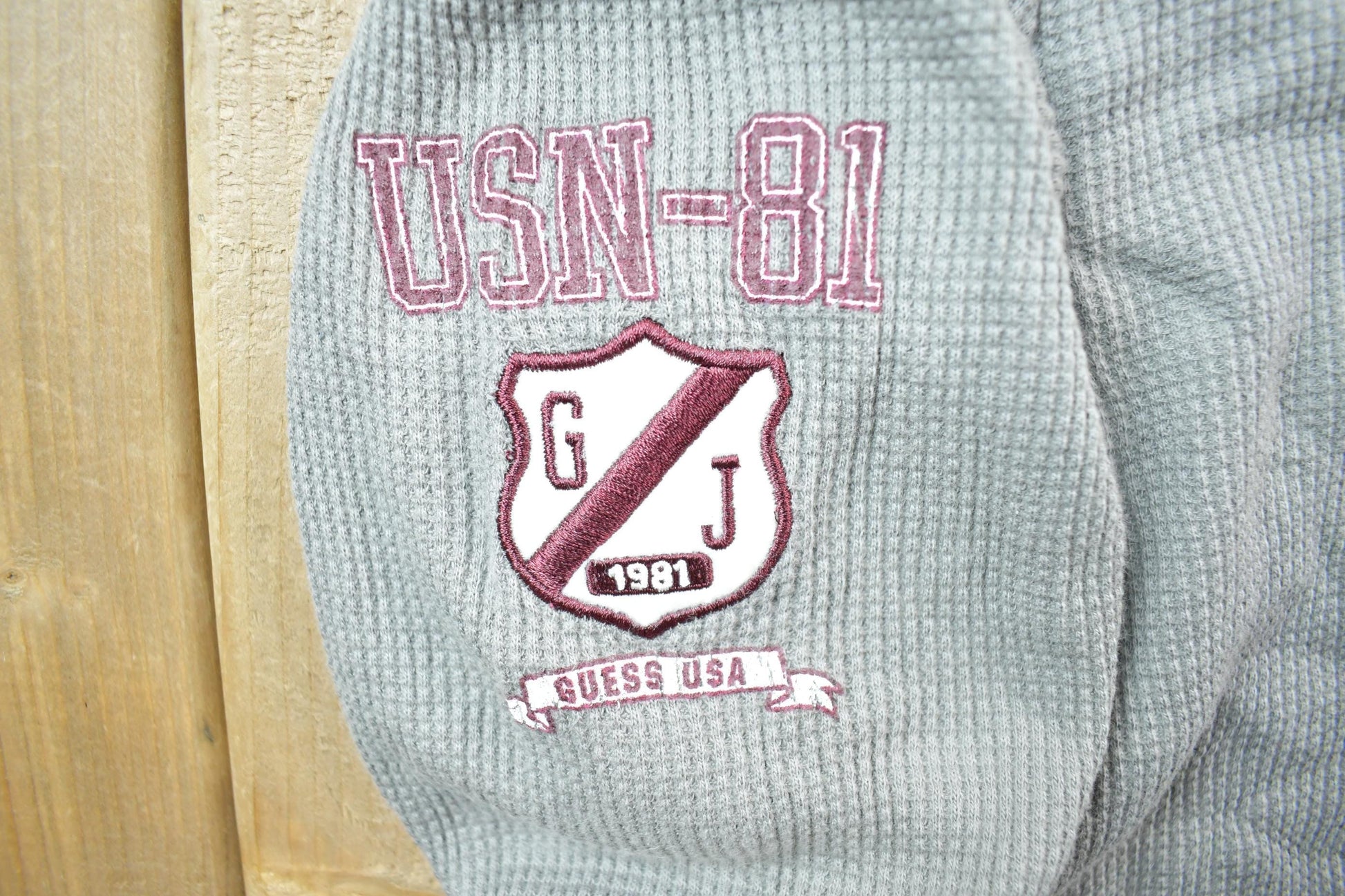 Vintage 1990s Guess USA Knit V-Neck Sweater Men's XL from propervintagecanada