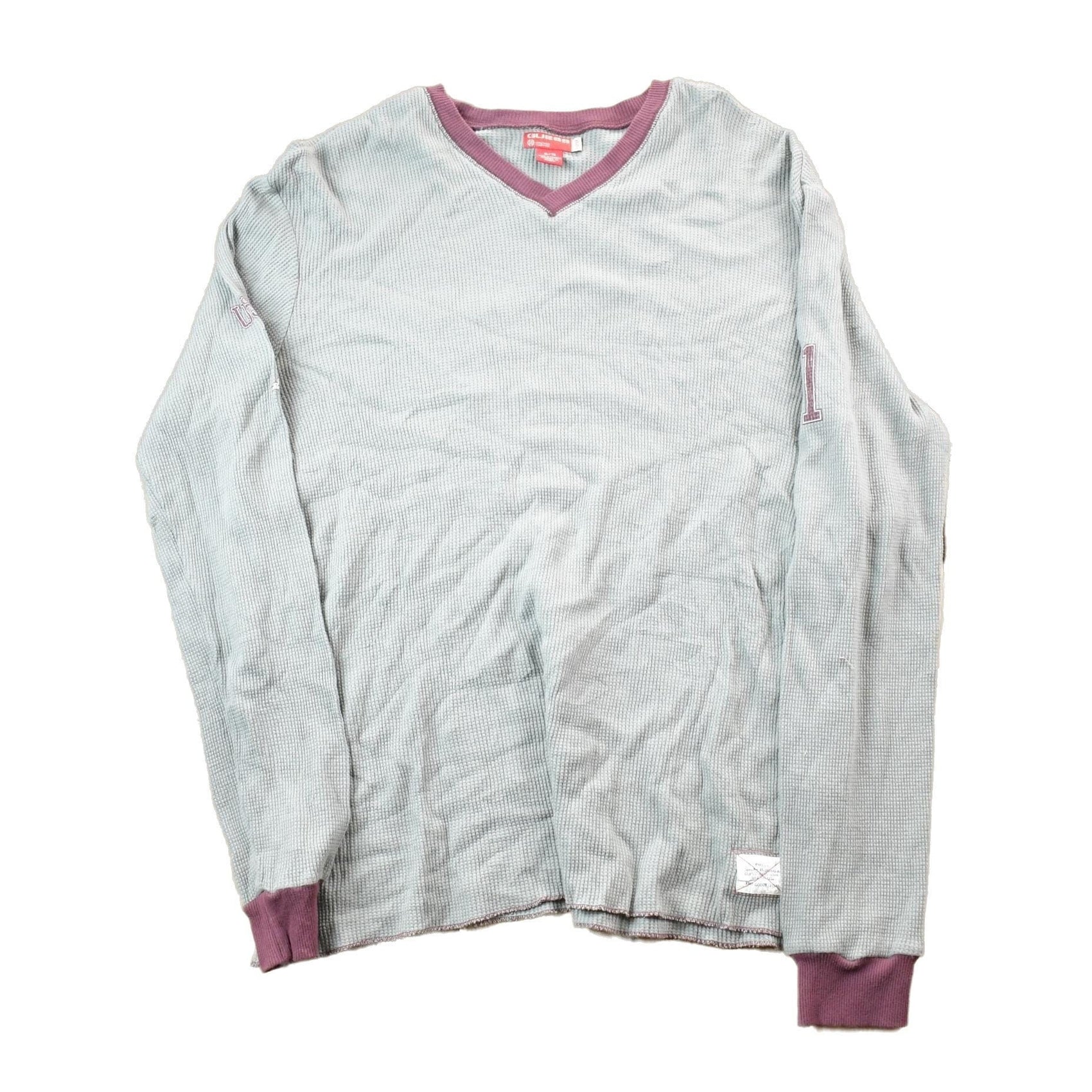 Vintage 1990s Guess USA Knit V-Neck Sweater Men's XL from propervintagecanada