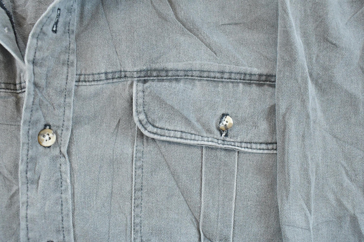 Vintage 1990s Guide Line Sun Faded Button Up Shirt Men's L from propervintagecanada