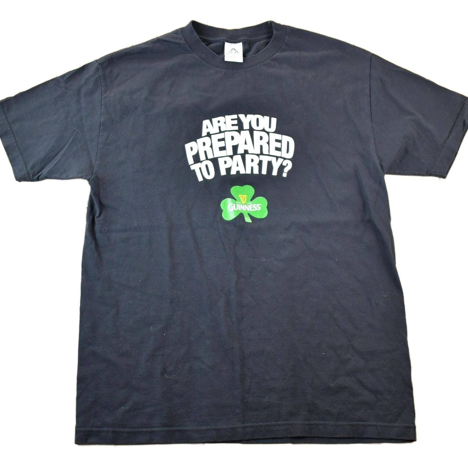 Vintage 1990s Guiness Prepared To Party Souvenir Single Stitch Graphic Print T-Shirt Made In USA Men's Large from propervintagecanada