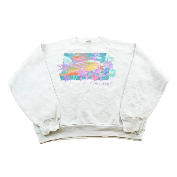 Vintage 1990s Gulf Shores Fish Crewneck Sweatshirt Mens L from propervintagecanada
