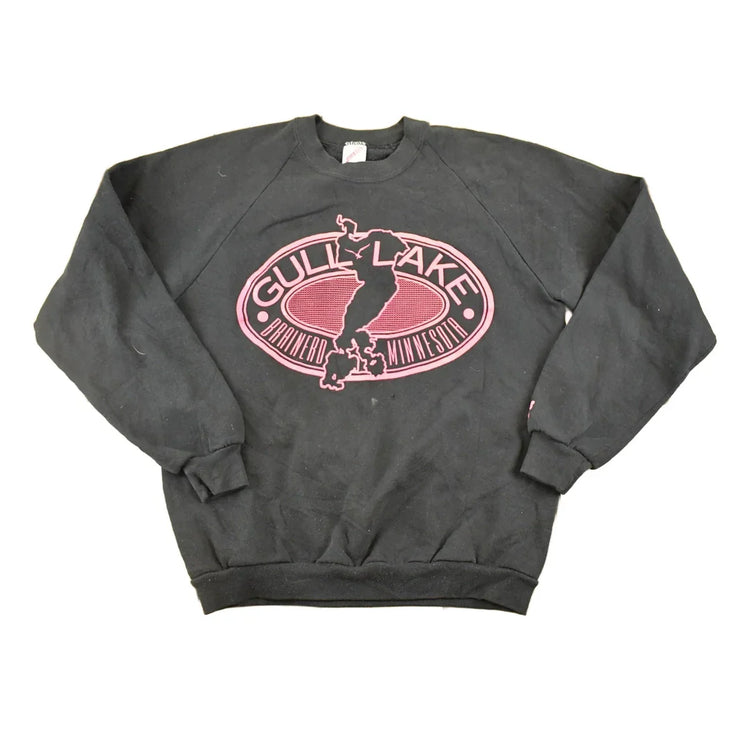 Vintage 1990s Gull Lake Minnesota Souvenir Crewneck Sweatshirt Men's M / 90's Tourist Vacation Graphic Sweater from propervintagecanada