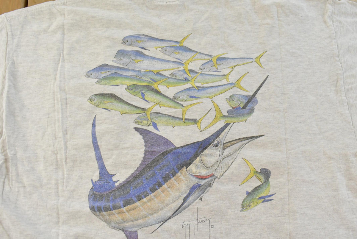 Vintage 1990s Guy Harvey Souvenir Fishing T-Shirt Men's 2XL from propervintagecanada