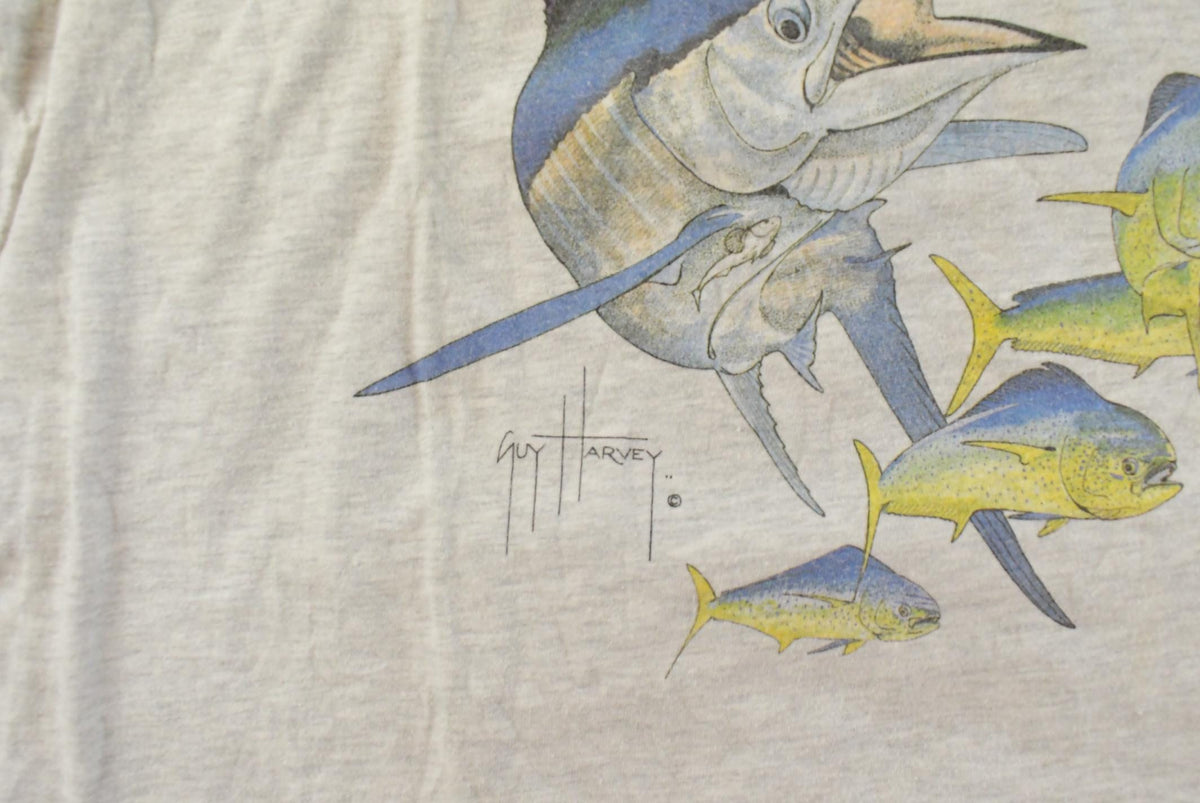 Vintage 1990s Guy Harvey Souvenir Fishing T-Shirt Men's 2XL from propervintagecanada