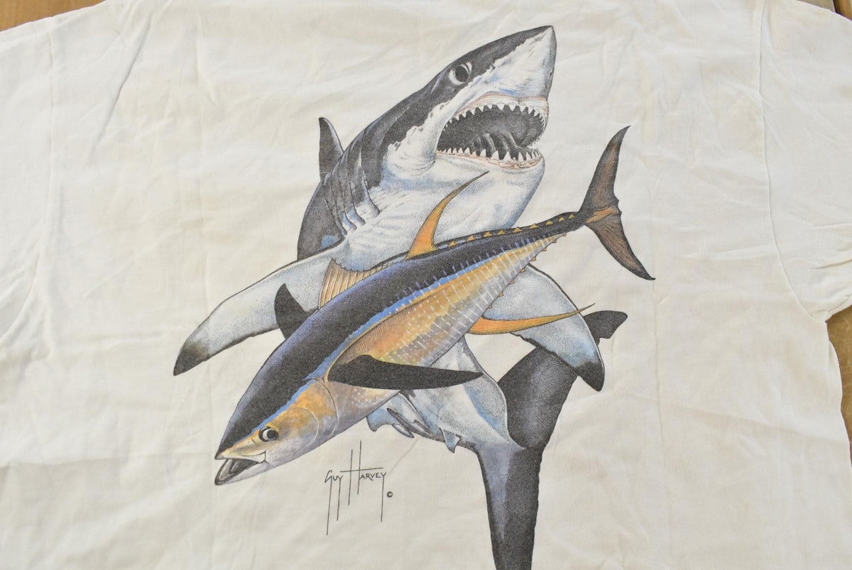 Vintage 1990s Guy Harvey Souvenir Shark T-Shirt Men's 2XL Men's XL from propervintagecanada