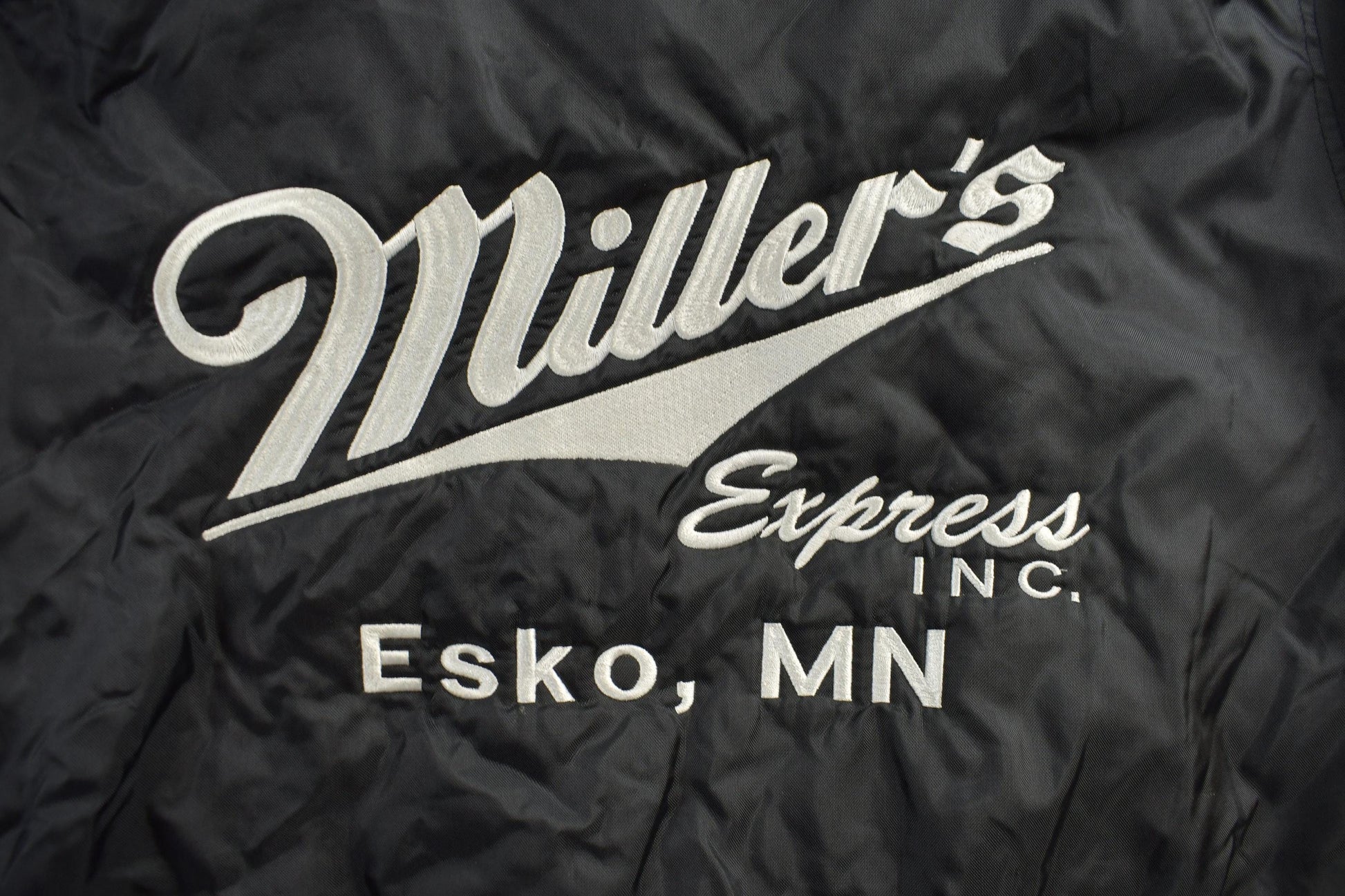 Vintage 1990s Halloway Millers Minnesota Satin Bomber Jacket Men's Large from propervintagecanada