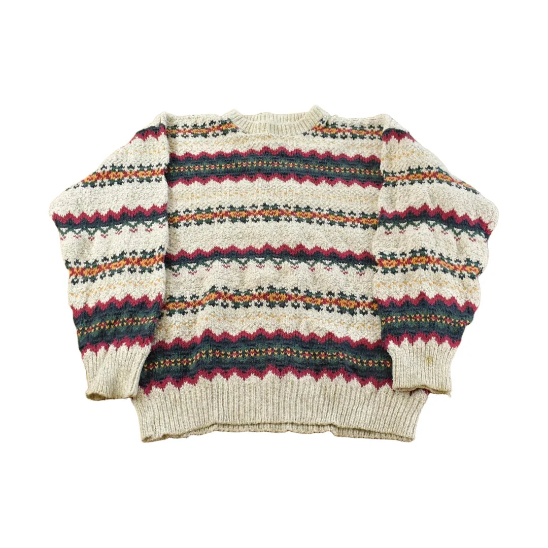 Vintage 1990s Hampton Bay Trading Company Knit Crewneck Sweater Men's L from propervintagecanada