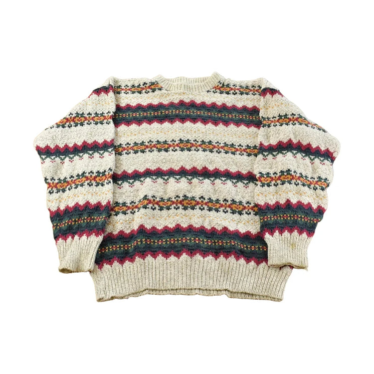Vintage 1990s Hampton Bay Trading Company Knit Crewneck Sweater Men's L from propervintagecanada