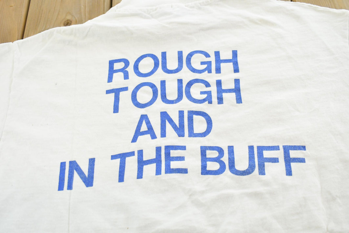 Vintage 1990s Hanes Beefy Columbia Coed Naked Lacrosse T-Shirt Men's L from propervintagecanada
