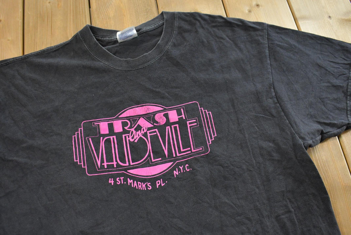 Vintage 1990s Hanes Beefy Trash & Vaudeville Punk T-Shirt Mens XL from propervintagecanada