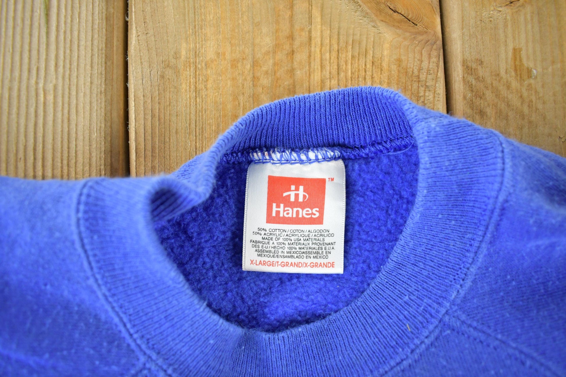 Vintage 1990s Hanes Blank Crewneck Sweatshirt Men's Medium from propervintagecanada