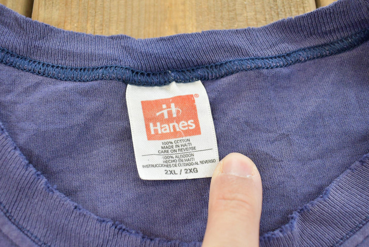 Vintage 1990s Hanes Blank Pocket T-Shirt Men's 2XL from propervintagecanada