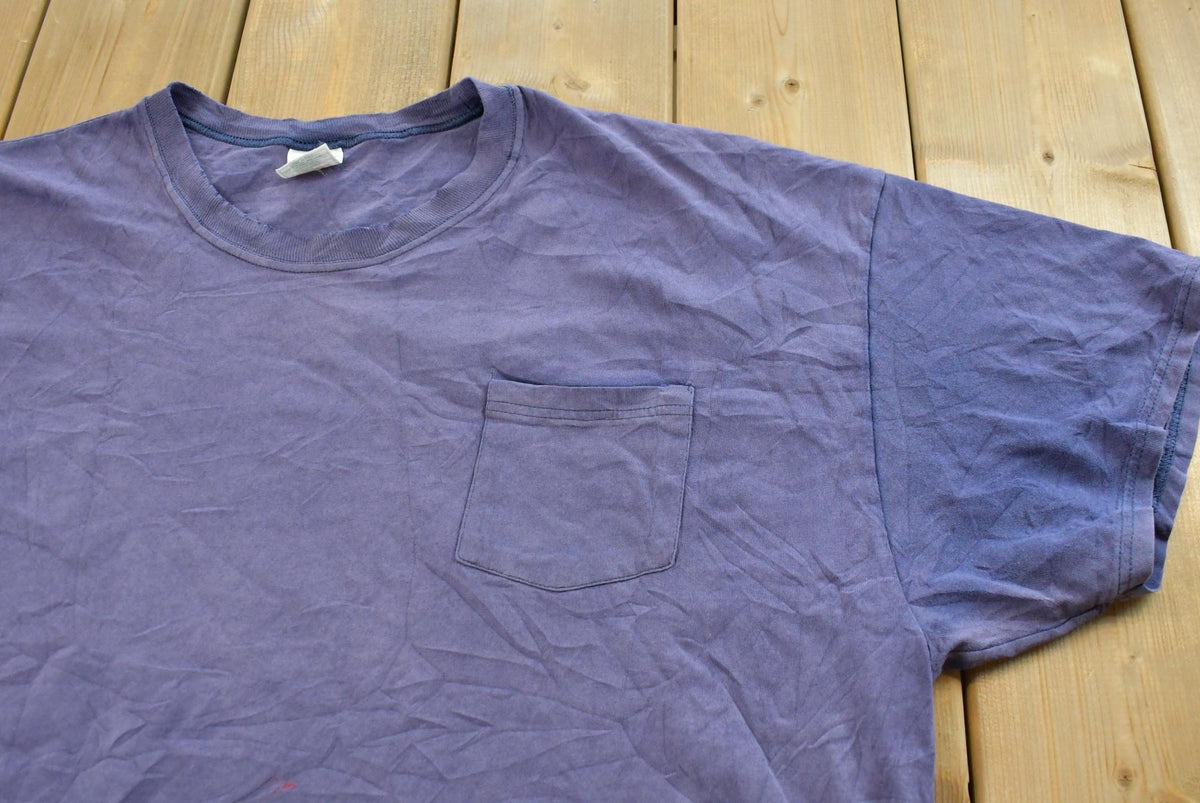 Vintage 1990s Hanes Blank Pocket T-Shirt Men's 2XL from propervintagecanada