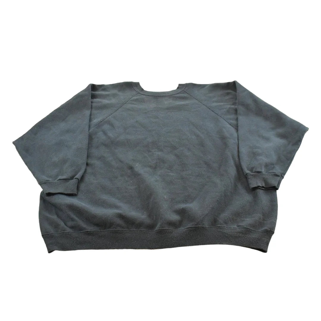 Vintage 1990s Hanes Her Way Blank Black Crewneck Sweatshirt Womens 3XL from propervintagecanada
