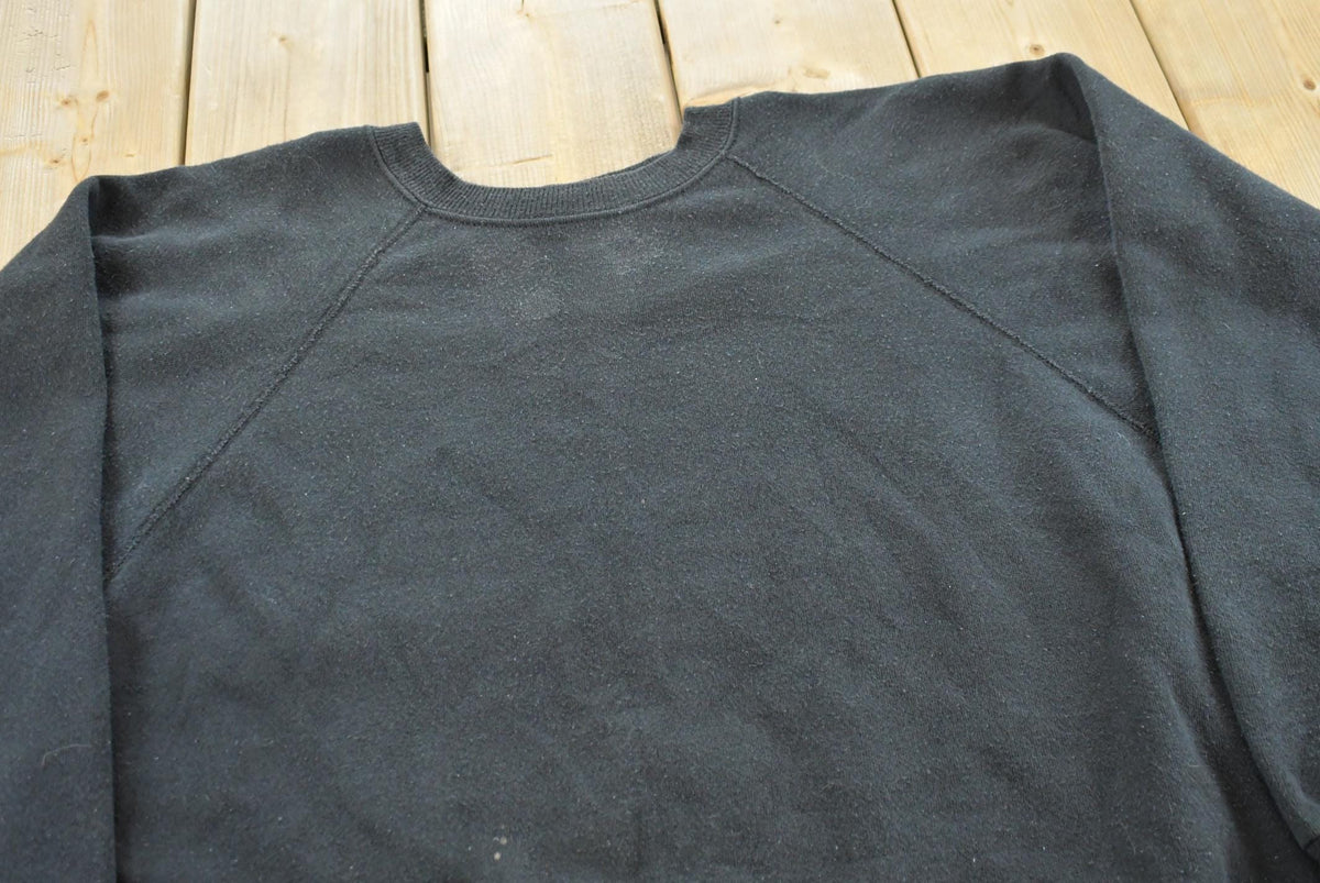 Vintage 1990s Hanes Her Way Blank Black Crewneck Sweatshirt Womens 3XL from propervintagecanada