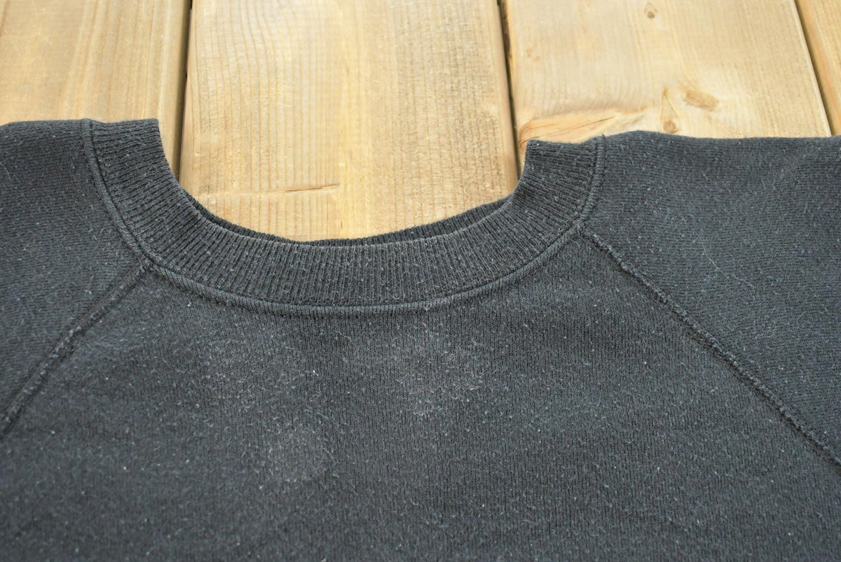 Vintage 1990s Hanes Her Way Blank Black Crewneck Sweatshirt Womens 3XL from propervintagecanada