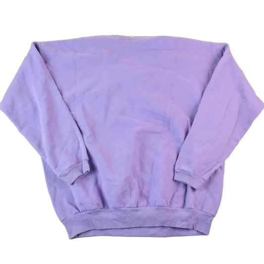 Vintage 1990s Hanes Her Way Blank Mauve Crewneck Sweatshirt Men's XL from propervintagecanada