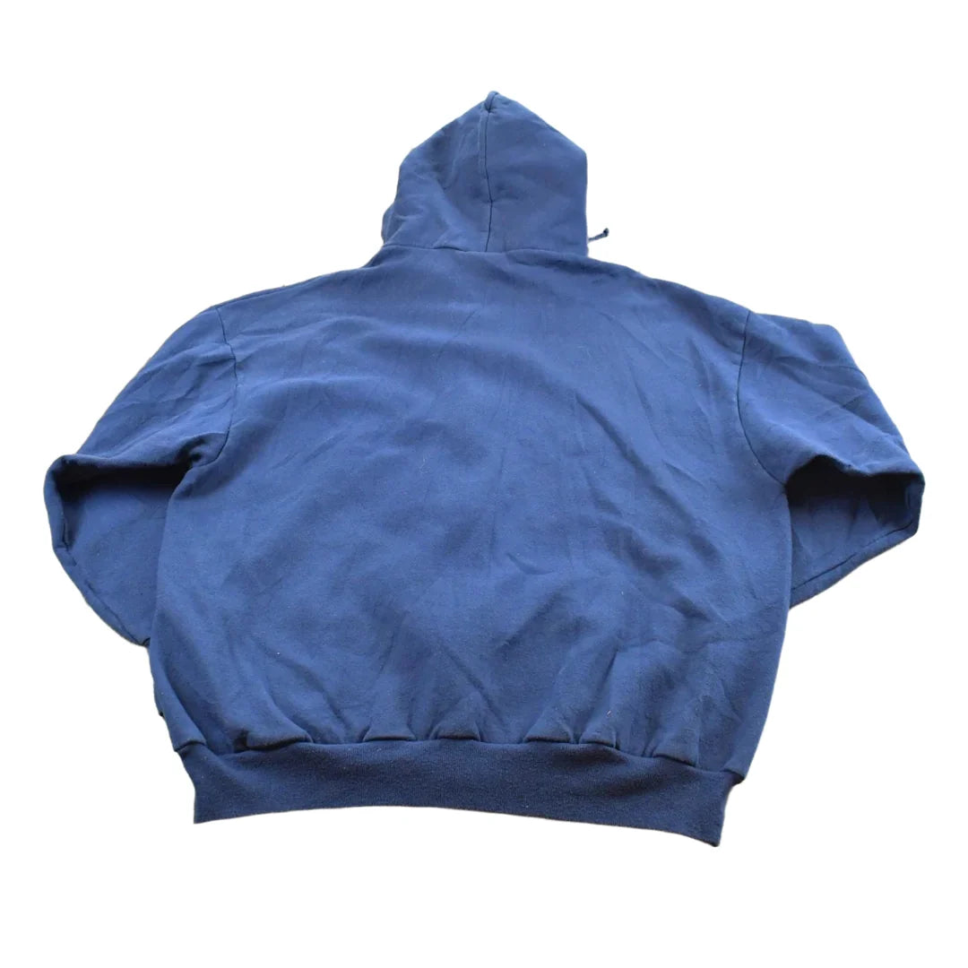 Vintage 1990s Hanes Her Way Blue Zip Up Hoodie Mens XL from propervintagecanada
