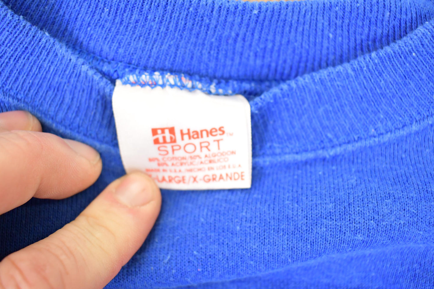 Vintage 1990s Hanes Sport Blank Crewneck Sweatshirt Men's L from propervintagecanada