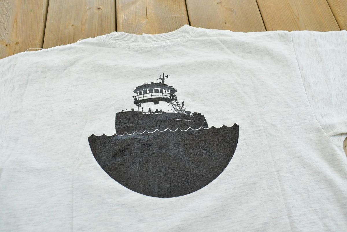 Vintage 1990s Hannah Marines Tugboat Promotional T Shirt Mens L from propervintagecanada
