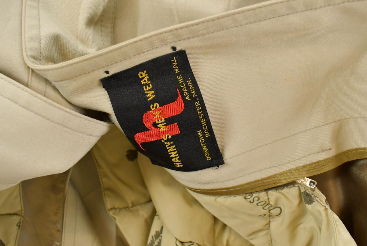 Vintage 1990s Hanny's Mens Wear Down Lined Trench Coat Men's Medium from propervintagecanada