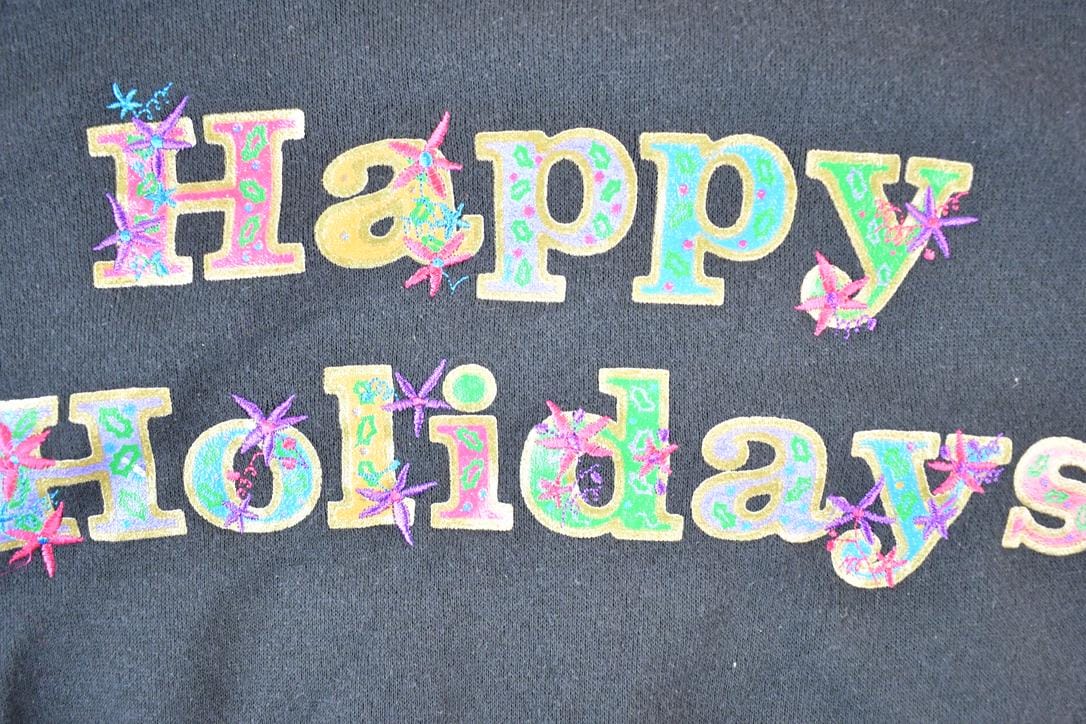 Vintage 1990s Happy Holidays Crewneck Sweatshirt Mens L from propervintagecanada